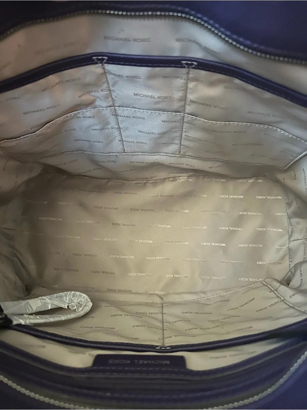 Michael Kors Purple Studded Leather Tote